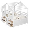 YOOCOZZ Full Size House Loft Bed with Roof and 4 Storage Drawers - 4 of 4