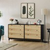 3-Drawers Storage Cabinet Rope Woven Drawer (Set of 2), for Bedroom,Living Room,Dining Room,Hallways - 2 of 4