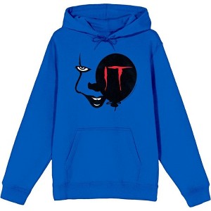 It Chapter 2 Enlarged Pennywise Face Adult Long Sleeve Hoodie - 1 of 2