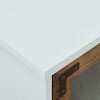 58" Two-Tone Glass-Door Farmhouse TV Stand with Adjustable Shelves, Soft-Close Hinges, and Cord Management for Living Room and Bedroom - 4 of 4