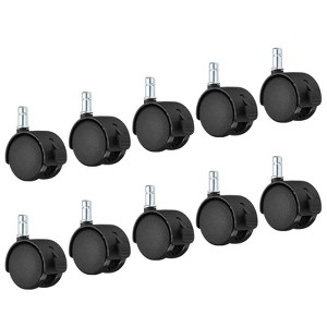 Unique Bargains Nylon Furniture Replacement 360 Degree Circlip Swivel Stem Casters with Brake - 1 of 4