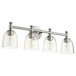 Quorum Lighting Rossington 4-Light Satin Nickel Glass Shade 30 Ceiling Fan - 1 of 1