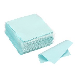 Unique Bargains Reusable Double-Sided Microfiber Jewelry Polishing Cloth 50 Pcs - 1 of 4