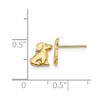 Black Bow Jewelry Kids Small Polished Puppy Earrings in 14k Yellow Gold - 4 of 4
