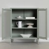 South Shore 40" Decorative Storage Cabinet Sage Green: Metal Frame, 3 Shelves, Anti-Tip Hardware - 3 of 4