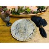 Essential Decor & Beyond 13" White Glass Charger with Gold Swirling Spirals Modern Design Set of 4 - 2 of 4