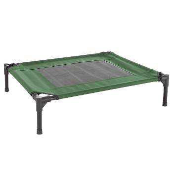Elevated Dog Bed – 30x24 Portable Bed for Pets with Non-Slip Feet – Indoor/Outdoor Dog Cot or Puppy Bed for Pets up to 50lbs by Petmaker (Green)
