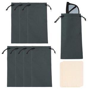 Unique Bargains Portable Drawstring Eyeglass Storage Bags 8 Pcs 7" x 3.5" - 1 of 4