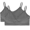 Memoi Girls' 2 Pair Pack Gathered Front Cup Training Bra - 2 of 4