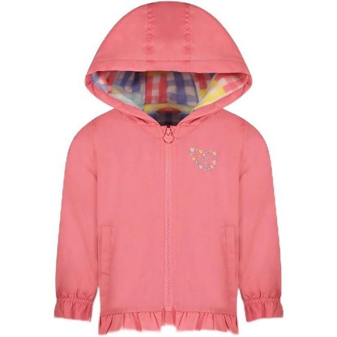 London Fog Toddler Girls Lightweight Fleece Lined Hooded Spring Jacket Pink 4t Target