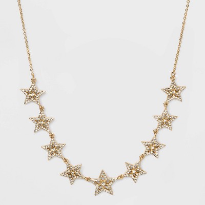 SUGARFIX by BaubleBar Crystal Star Collar Necklace - Gold