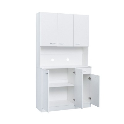NicBex 70.87 Inch Tall Kitchen Pantry Storage Cabinet with 6-Doors,1-Open Shelves and 1-Drawer for Dining Room,Bathroom,Kitchen