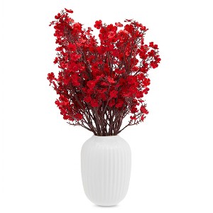 Stockroom Plus 6 Pack Silk Artificial Baby's Breath Flowers with Stem, Babies Breath Faux Flower Bouquet Arrangement, 20 inch - 1 of 4