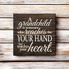 Slickblue Heartfelt Grandchild Wood Sign – Rustic 7x7 Knotty Pine with Hanging Slot or Shelf Display Option - 3 of 3
