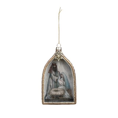 DEMDACO Nativity Family Glass Ornament