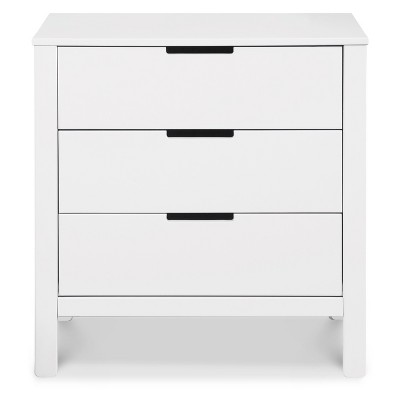 Colby Modern White 3-Drawer Nursery Dresser with Soft Close