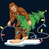 Men's Design By Humans Bigfoot Christmas Tree Sasquatch Santa Christmas Gift By amitsurti Tank Top - 2 of 3