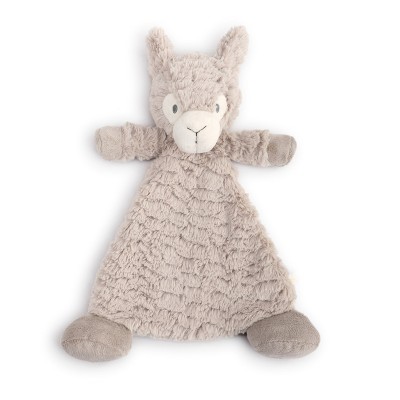 Image of DEMDACO Luna Llama Rattle Blankie 13 x 10 - Brown