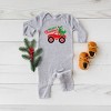 The Juniper Shop Christmas Dino Truck Baby Romper - 2 of 3