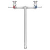 GRIDMANN Commercial Wall Mount Sink Faucets, 8" Centers with Swivel Spouts, NSF, Dual Lever Handles, Brass Construction, Chrome Polished Finish - 2 of 4