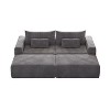 NicBex Couches for Living Room 102" Oversized Sectional Lounge Chaise Flexible Combinations Cloud Plush Loveseat with  2 Removable Footstool, Grey - 3 of 4
