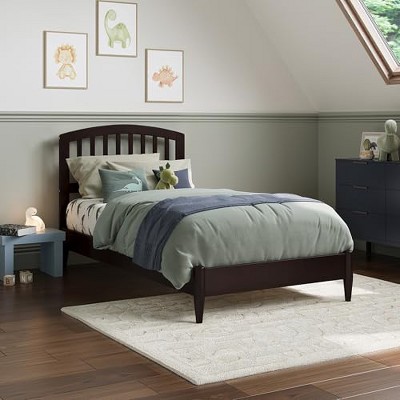 AFI Furnishings Quincy Twin Solid Wood Low Profile Platform Bed, Espresso