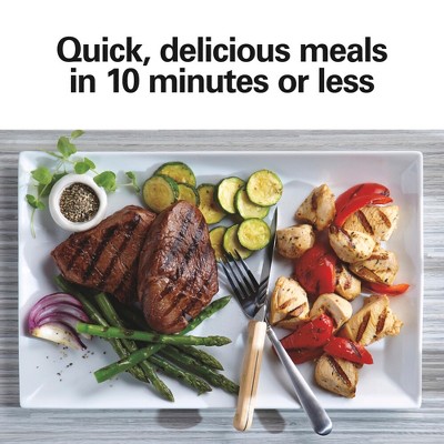 Hamilton Beach Electric Indoor Grill with Nonstick Surface, 1200W, Stainless Steel
