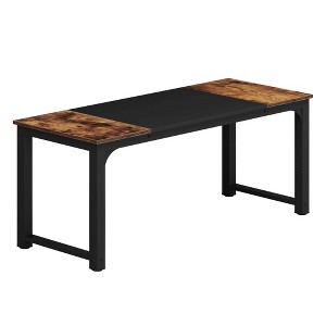 Resenkos Computer Desk, Office Desk, Study Desk,Modern Computer Desk, Industrial Style Desk Computer Workstation,Brown & Black - 1 of 3