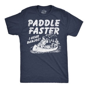 Paddle Faster I Hear Banjos Funny Vintage Movie T-Shirt - Crazy Dog Men's T Shirt With Movie Sayings - 1 of 4