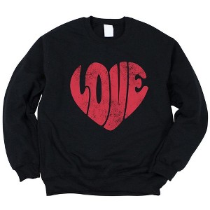Simply Sage Market Women's Graphic Sweatshirt Love Heart - 1 of 4