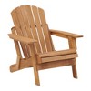 JUJABU Oversized Wooden Folding Adirondack Chair with Pre-Assembled Backrest and SeatBoard - 2 of 4