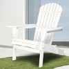 Folding Adirondack Chair Set Of 2,Wooden Outdoor Adirondack Chair With Armrests,All-Weather Adirondack Chair For Patio,Garden-Cuddlewood - 2 of 4