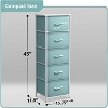 Sorbus Narrow 5 Drawers Nightstand with Steel Frame, Wood Top, Easy Pull Fabric Bins for Home, Bedroom, Office & Dorm - 4 of 4
