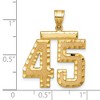 Black Bow Jewelry 14k Yellow Gold, Varsity Collection, Large D/C Pendant Number 45 - 2 of 3