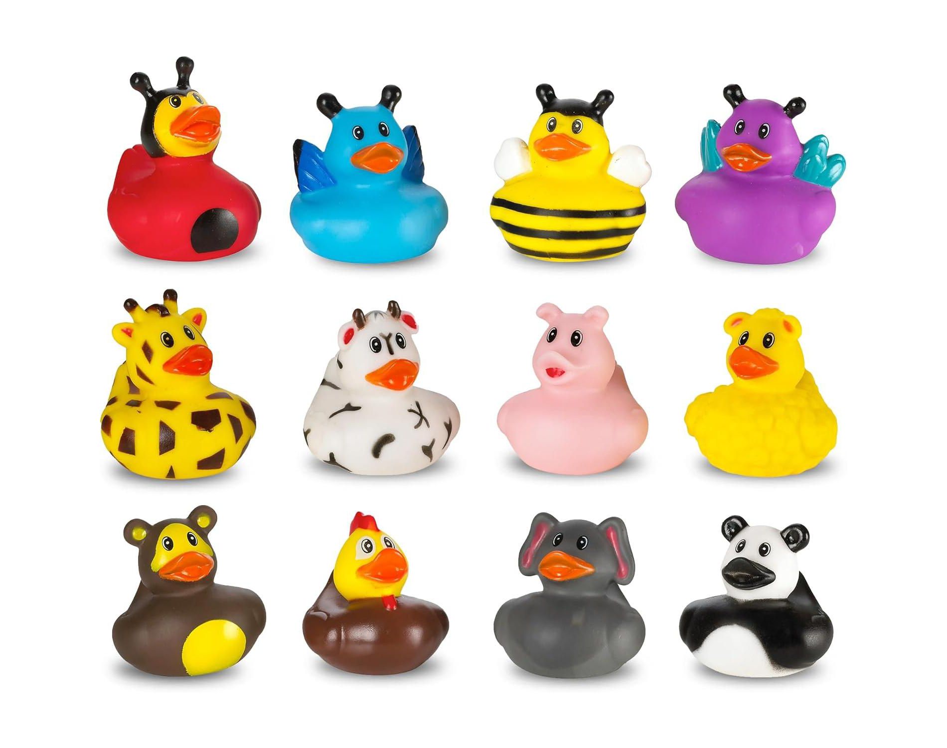 Playbees Rubber Ducks - 12 Pack of Adorable Duckies