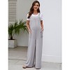Clearlove Maternity Jumpsuit Women's Casual Sleeveless Tie Loose Jumpsuit With Pockets - 2 of 4