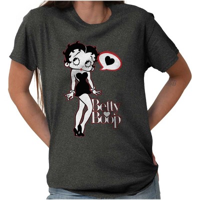 Betty Boop Cartoon Love Thoughts Womens Graphic T Shirt Tees Brisco Brands