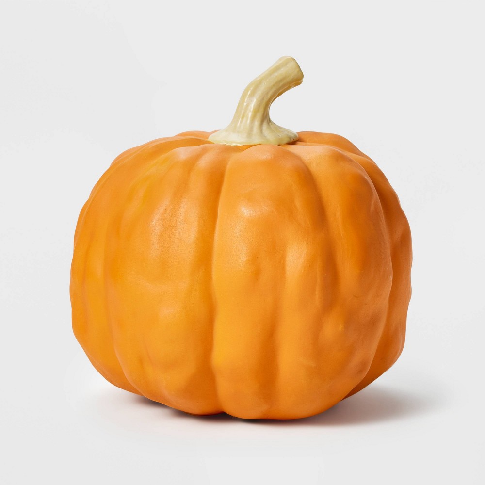  ( Case Of 6 ) Falloween Small Orange Sheltered Porch Pumpkin Halloween Decorative Sculpture - Hyde & EEK! Boutique™