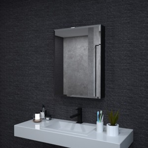 HBEZON Medicine Cabinet with Mirrors, Recess/Wall Mount Bathroom Cabinet, Adjustable Shelves, Soft-Close Hinge, Rectangular, Aluminum - 1 of 4