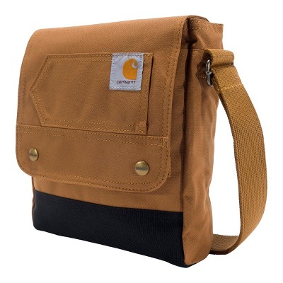Crossbody Snap Bag, Durable, Adjustable Shoulder Bag with Flap Over Snap Closure, Carhartt Brown