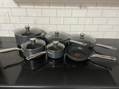 T-Fal Platinum Nonstick Cookware Set with Induction Base, Unlimited Cookware Collection, 12 Piece