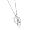 Pompeii3 Ruby & Diamond Necklace Heart Shape Pendant in 14k White, Yellow, or Rose Gold - 3 of 4