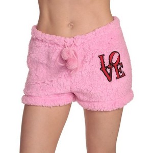 Just Love Womens Plush Faux Sherling Soft Pajama Shorts - PJ Bottoms Sleepwear - 1 of 3