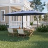15FT Extra Large Rectangular Patio Umbrella with Base - Double-Sided Outdoor Market Umbrella with Crank Handle for Pool, Garden,Backyard - 2 of 4