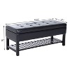 NicBex 40.16" Storage Bench Shoe Rack Bench Shoe Storage Organizer with Lower Shelf for Entryway - 3 of 4