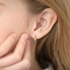 Girls' Enamel Heart Cascade 14k Yellow Gold Hoop Earrings - In Season Jewelry - 3 of 4