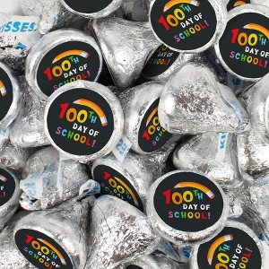 100th Day of School Candy Party Favors Chocolate Hershey's Kisses BulkRainbow - 1 of 2