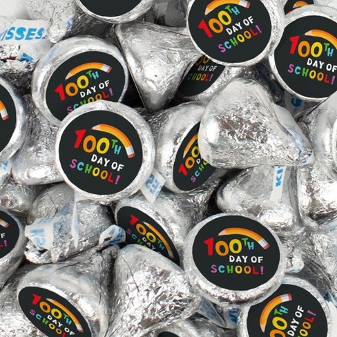 100th Day of School Candy Party Favors Chocolate Hershey's Kisses BulkRainbow - image 1 of 2