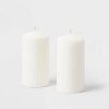 6" x 3" 2pk Unscented Pillar Candle Set - Made By Design™ - image 3 of 3