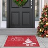 Christmas Doormat Holiday Decorative Mat, Non Slip Welcome Mat with Christmas Tree Snow Gift Pattern for Indoor Outdoor Entry - 3 of 4